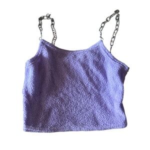 SHEIN Purple Lavender Crop Top Size Large